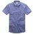 Johansson2013夏季新款男士加大码衬衣拼接全棉条纹短袖男装衬衫(蓝条 M/175)