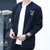 2016年秋冬季韩版新款开衫男毛衣针织衫外套夹克针织衫男棒球衣潮(黑色 XL)