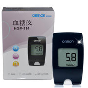 欧姆龙 全自动免调码  血糖仪 HGM-114 配血糖试纸(血糖仪+10片试纸+246体温计)