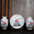 景德镇陶瓷器三件套小花瓶现代中式客厅电视柜插花工艺品装饰摆件(绿荷清)