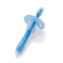 开优米婴儿硅胶牙刷儿童宝宝专用柔护乳牙刷(单面蓝色)