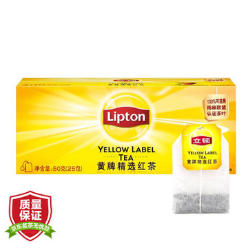 立顿黄牌精选经典斯里兰卡红茶50g 真快乐甄选