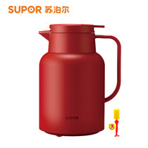 苏泊尔（SUPOR）KC145GJ50保温壶玻璃内胆热水瓶家用保温水壶大容量1.45升 家用办公水壶(1.45L·绛红)