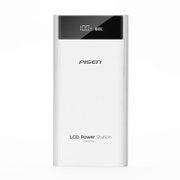 品胜（PISEN）20000毫安 移动电源/充电宝 双USB输出 液晶数显 LCD电库二代 白色 适用于苹果/三星/华为(白色)