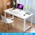 电脑台式桌家用简约现代办公桌卧室书桌学生写字台租房桌子电竞桌(白色+白架 长120*宽50*高74)