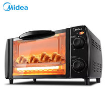 美的（Midea）电烤箱 T1-108B/ PT1011 迷你烤箱家用多功能双层烤位度温控易清洁镀锌内胆（随机发货）(黑色 默认版本)