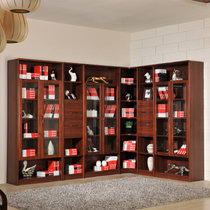 御品工匠 自由组合 实木书橱 书房家具 开放式书柜 实木书架K0619(三门书柜)