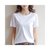 2021夏季新款短袖女韩版休闲透气棉质宽松白色女士短袖T恤打底衫(白色 2XL)