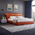 A家家具 皮床现代双人床卧室简约1.5米1.8米主卧床婚床A6101F(如图色 1.5米架子床+床垫)