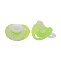 Tigex新生婴儿安抚奶嘴硅胶0-6-18-36个月安睡型宝宝乳胶安慰奶嘴安全材质不含BPA(17#绿白硅胶 0-6个月)