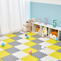 加厚泡沫地垫拼图卧室地板垫婴儿童爬行垫子拼接榻榻米宝宝爬爬垫(黄色+白色+灰色-送边条)