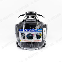 SHOEI日本JC2摩托车半盔3/4盔头盔骑行踏板(白黑色印花 S)
