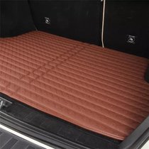 汽车后备箱垫防水防滑尾箱垫手工超纤皮革尾箱垫包边后备箱垫(棕色)