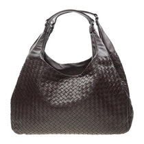 BOTTEGA VENETA女士深咖色羊皮手提包124864-V0016-2072咖啡色 时尚百搭