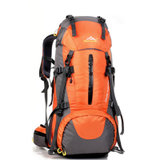六只脚户外大容量登山包 50L休闲运动旅行包支架包 专业旅行背包电脑包 赠送防雨罩 0972#(桔色 50L)