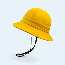 SUNTEK儿童渔夫帽女男韩版定制小黄帽日系小丸子帽定做幼儿园小学生帽子(56CM（5-8岁） 黄色（宽边新款）)