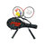 红双喜 208型 羽毛球拍 两只装铁钛合金家用羽毛球拍 健身娱乐户外运动器材 体育用品 送3只球