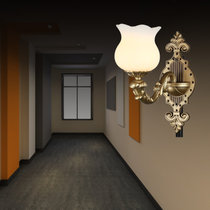 臻承 欧式吊灯客厅餐厅卧室吊灯现代锌合金美式复古灯具626(单头壁灯 赠送LED光源)