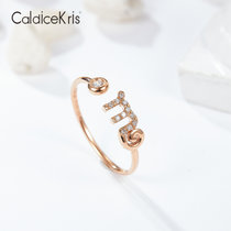 CaldiceKris （中国CK）十二星座之摩羯座戒指CK-FX12M(金色)