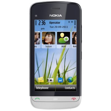 诺基亚（NOKIA）C5-05手机（黑银色）非定制机