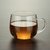 透明圆趣茶杯200ML 带把居家办公茶杯 花茶杯咖啡杯 个人品茗杯-网-11(2个装 其他)