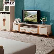 御品工匠 全实木电视柜 北欧简约 现代实木家具2米环保地柜 B05电视柜