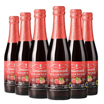 Lindemans林德曼（Lindemans）草莓啤酒 组合装 250ml*6瓶 精酿果啤 比利时进口