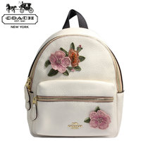 COACH 蔻驰 女士时尚背包 休闲双肩包 米色 蓝色印花F28953(米色印花28953)
