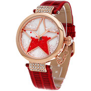 时光一百（Time100）W50058L.05A满天星彩钻时尚女士腕表（红色）