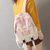 日系ins百搭大容量书包双肩包女韩版高中生大学生格子小清新背包(粉红色)