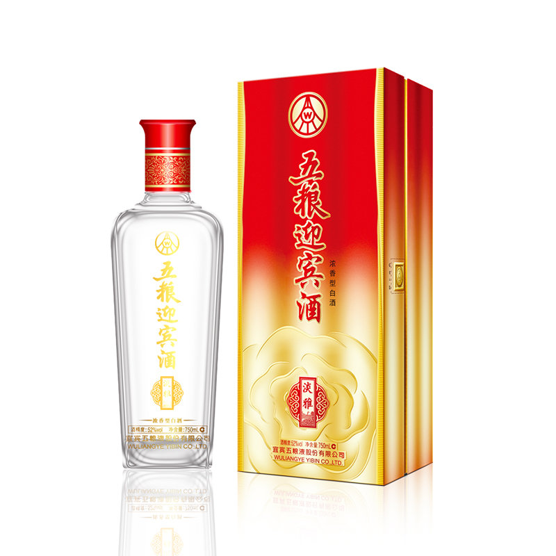 白酒五粮迎宾酒淡雅五粮液股份出品浓香型白酒39vol750ml1瓶装返回