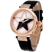 时光一百（Time100）W50058L.03A满天星彩钻时尚女士腕表（黑色）