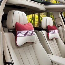 汽车抱枕被子两用车载抱枕被车用头枕被子两用一对车内空调抱枕被(暗红色头枕2个)