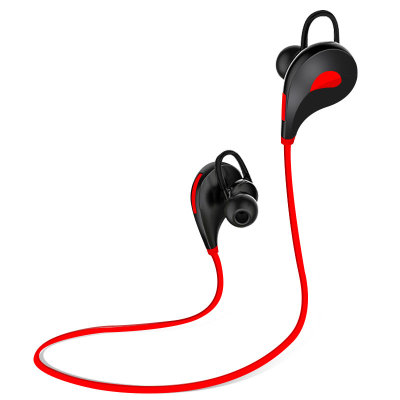 无线双耳音乐蓝牙耳机4.1通用耳塞式入耳挂耳式跑步运动型(红色)