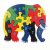 丹妮奇特 益智木玩 大象拼图 CDN 1318 早教益智 拼插积木 互动亲子玩具