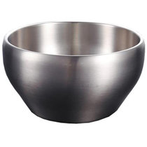 富尔兴304不锈钢碗双层防烫宝宝碗高度加厚吃饭碗汤碗13cm两件套13cm*2