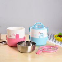 不锈钢学生宿舍用泡面碗保鲜饭盒带盖单个吃饭碗方便面碗饭盒(20CM20397 默认)
