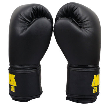 茗振 拳击手套 散打拳套 搏击拳击套 训练打沙袋 男女拳击套(黑色)