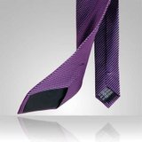 kool 紫黑条纹真丝领带 巴洛克系列10110100703