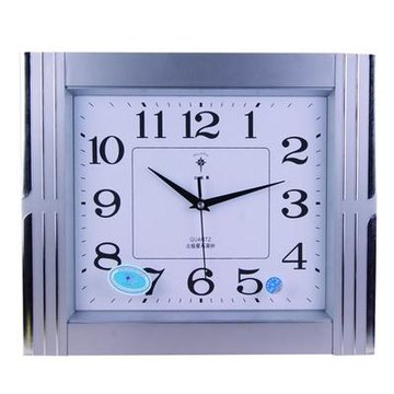 北极星客厅简约时钟 卧室挂钟 创意石英钟2845 银色