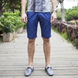 斯帕乐 新款 纯色 清爽 经典版型 男士 休闲五分裤 3215D2002 蓝色 32（2.46尺）