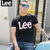 Lee男士圆领短袖T恤L300702LQK11(黑色 S)