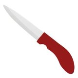 信柏 金鱼柄系列厨房刀具 4寸陶瓷刀 水果刀 削皮刀 果皮刀 五色可选(红色)