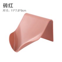 肥皂盒香皂盒肥皂架沥水卫生间置物架子塑料免打孔吸盘壁挂式浴室(砖红 1个装)