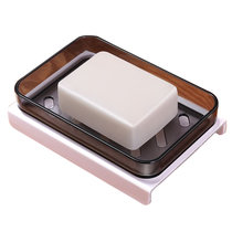 双庆 北欧风肥皂盒架 卫生间沥水家用创意香皂架 浴室置物架 肥皂收纳架(黑色 单个装)