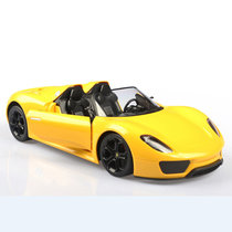 双鹰（DOUBLE E）E714-001儿童遥控车玩具车充电赛车模型男孩礼物保时捷手柄款(黄色)