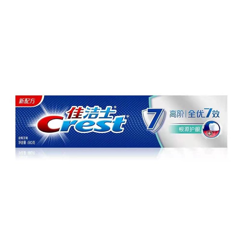 佳洁士全优七效根源护龈牙膏90克新老包装随机发货清新口气去牙渍