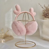 耳罩女冬季可爱韩版儿童保暖耳捂子护耳朵厚毛绒耳包防冻耳帽耳套(鹿角-嫩粉-升级版?可调节?)