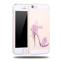 木木（MUNU）苹果 iPhone 5s SE 手机壳 手机套 保护壳  保护套 外壳 浮雕壳 TPU 软套 闪钻壳(高跟鞋)