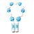 JOINFIT 进口梅花棒 放松棒 健身运动放松器 私教瑜伽健身用品(蓝色 软索式加强版)